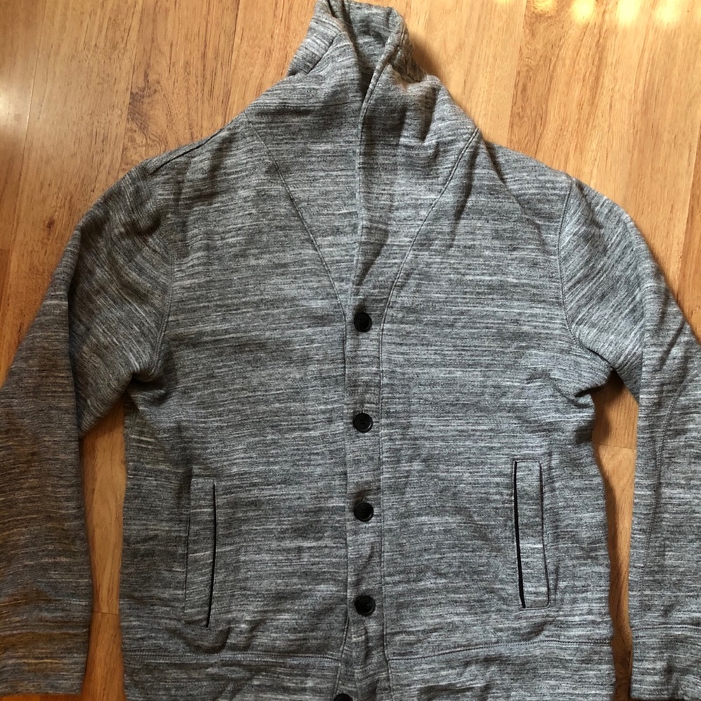 INC asymmetrical button up cardigan sweatshirt